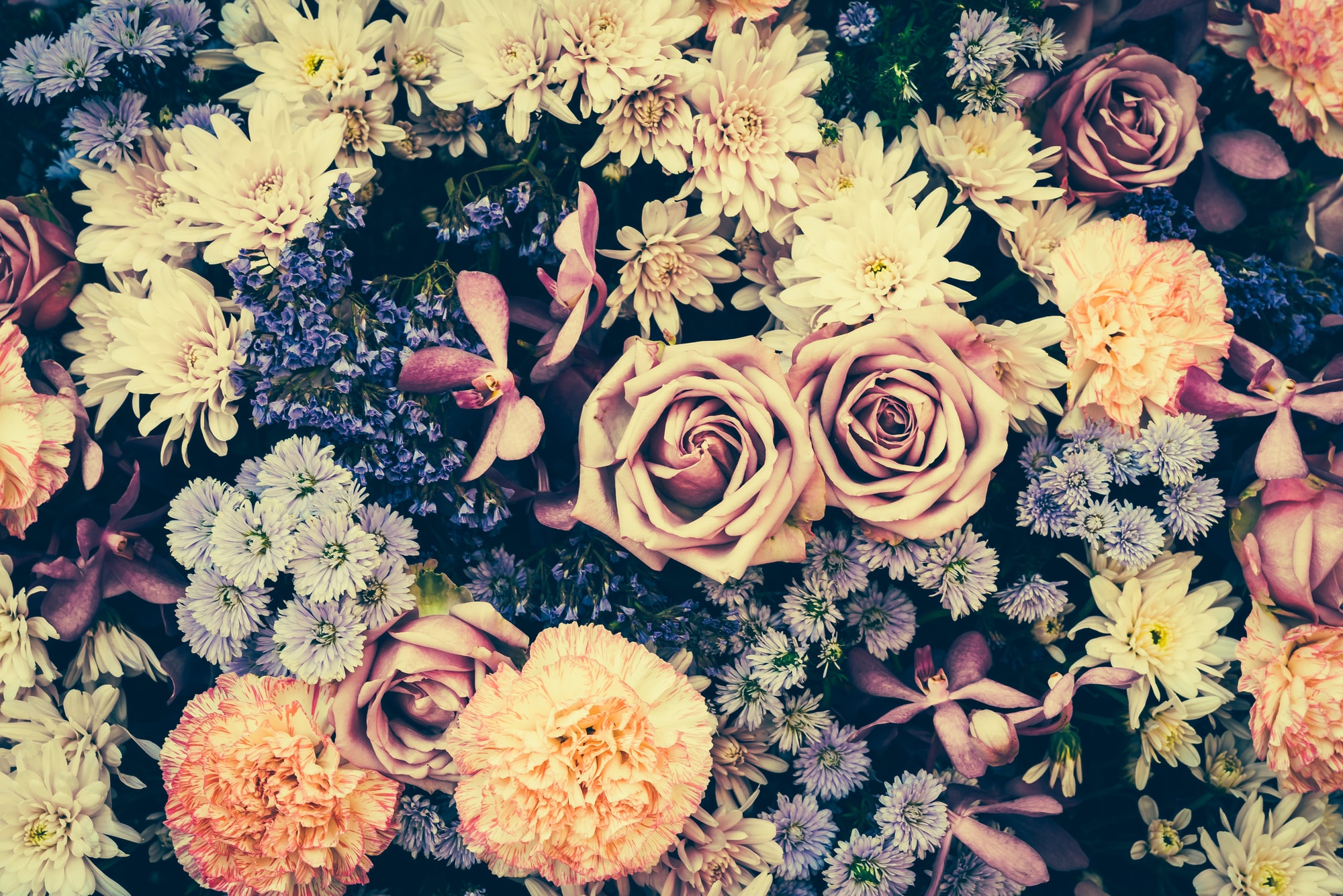 fondo vintage con flores